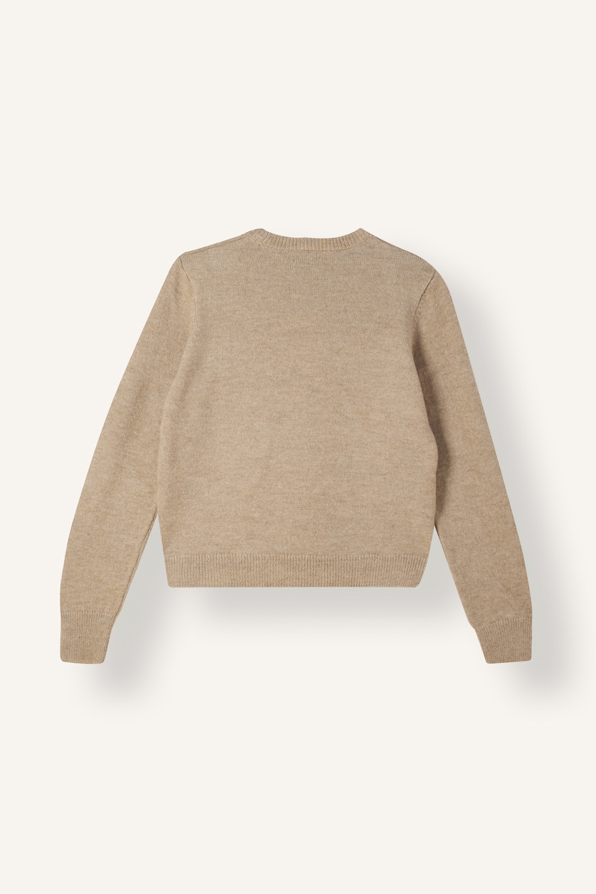 Kadın Vizon Regular Fit Bisiklet Yaka Basic Kazak