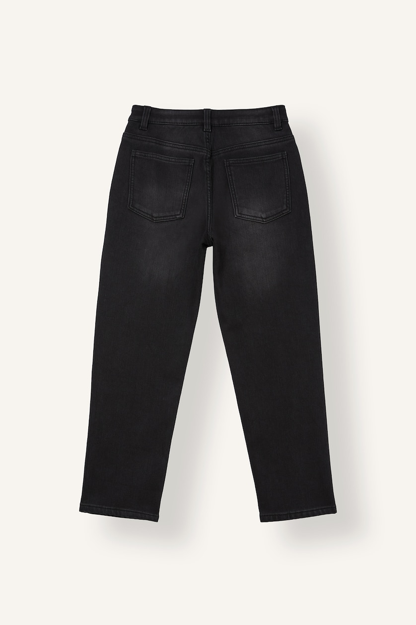 Erkek Çocuk - Genç Erkek Siyah Wide Leg Jean Erkek Çocuk
