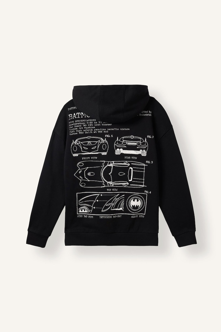 Мужчины Черный Свитшот Boxy Fit
