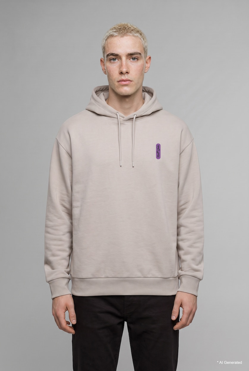 MAN Light Grey Batman Boxy Fit Fabric Printed Sweatshirt