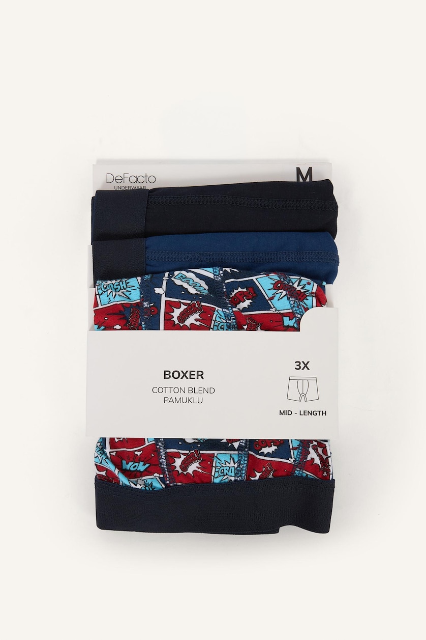 Men NAVY Regular Fit Fun Printed 3 Piece Set