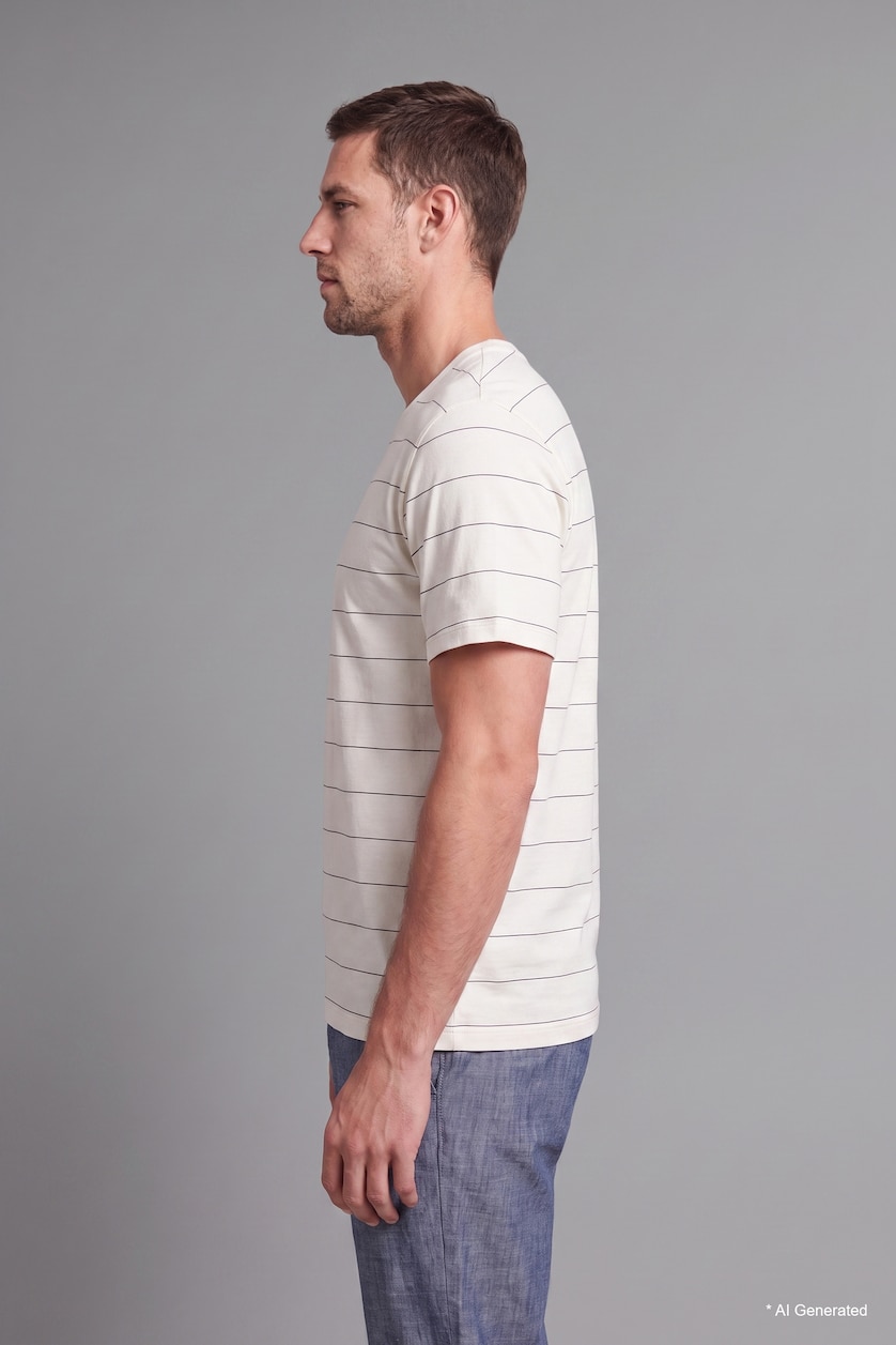 Men White Regular Fit Short Sleeve T-Shirt