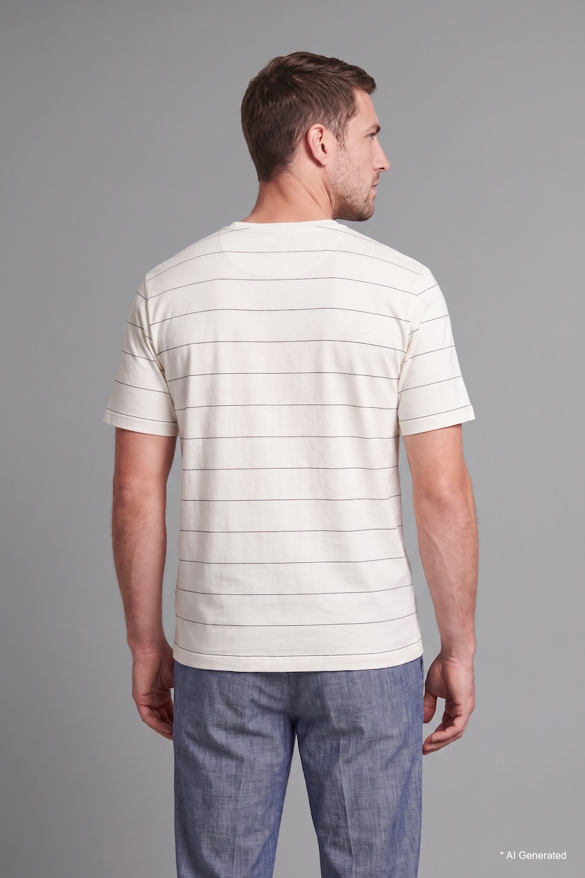Men White Regular Fit Short Sleeve T-Shirt