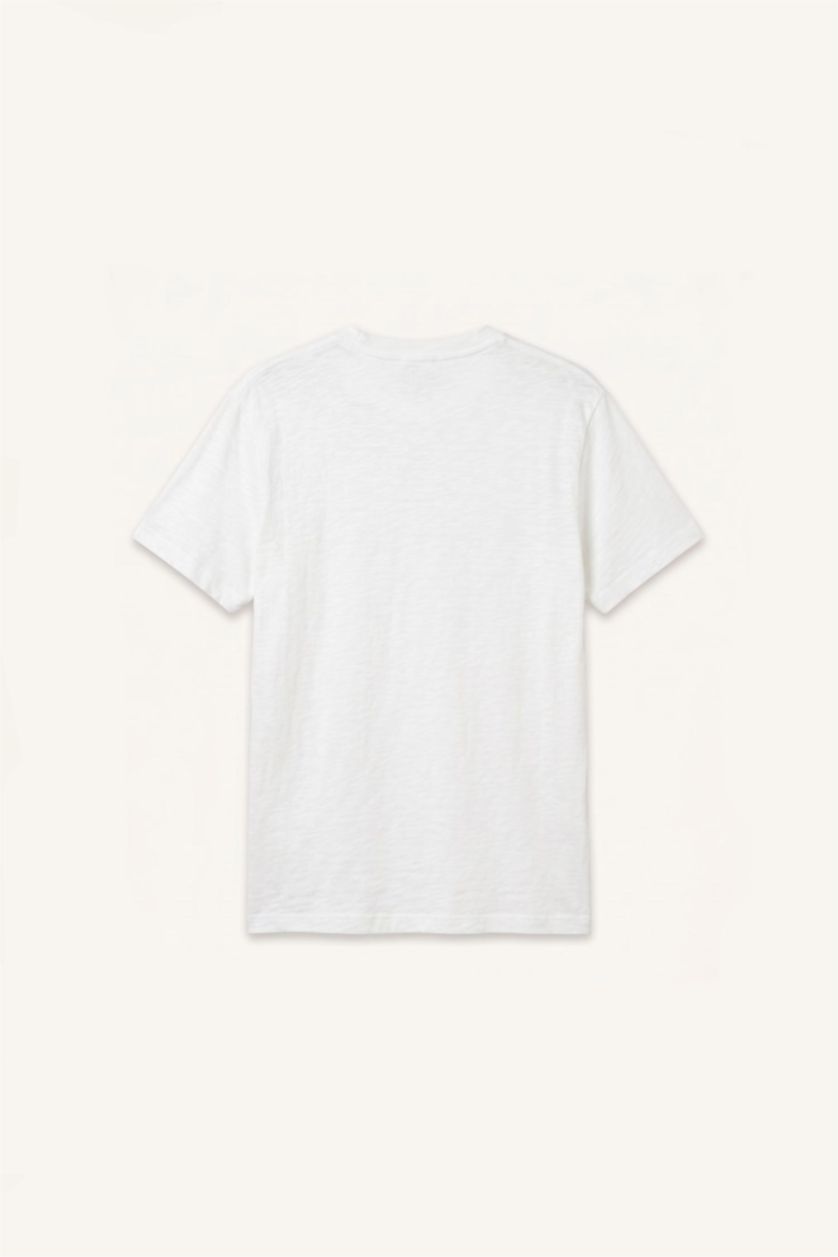Man Ecru Regular Fit Short Sleeve T-Shirt