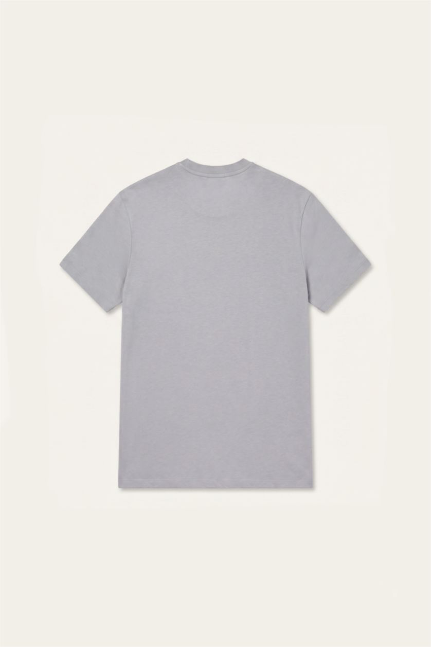 Erkek Açık Lila Regular Fit Kısa Kollu Basic Tişört