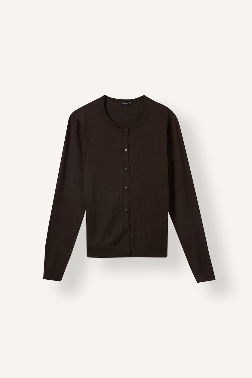 Women Brown Regular Fit Knitwear Cardigan