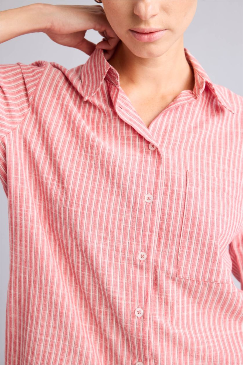 Women Red Regular Fit Long Sleeve Shirt