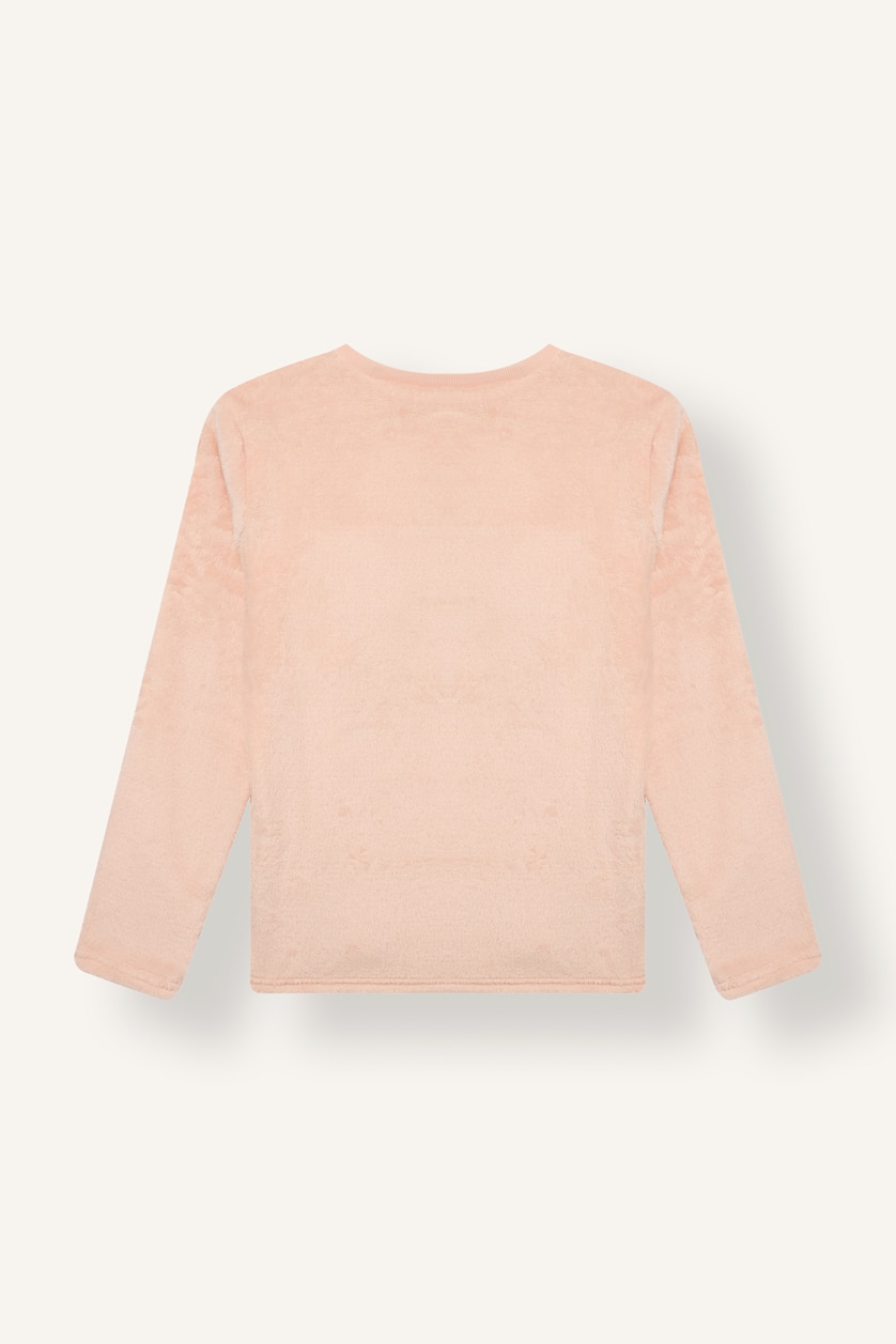 بناتي زهري فاتح طقم بيجاما قصة عادية
