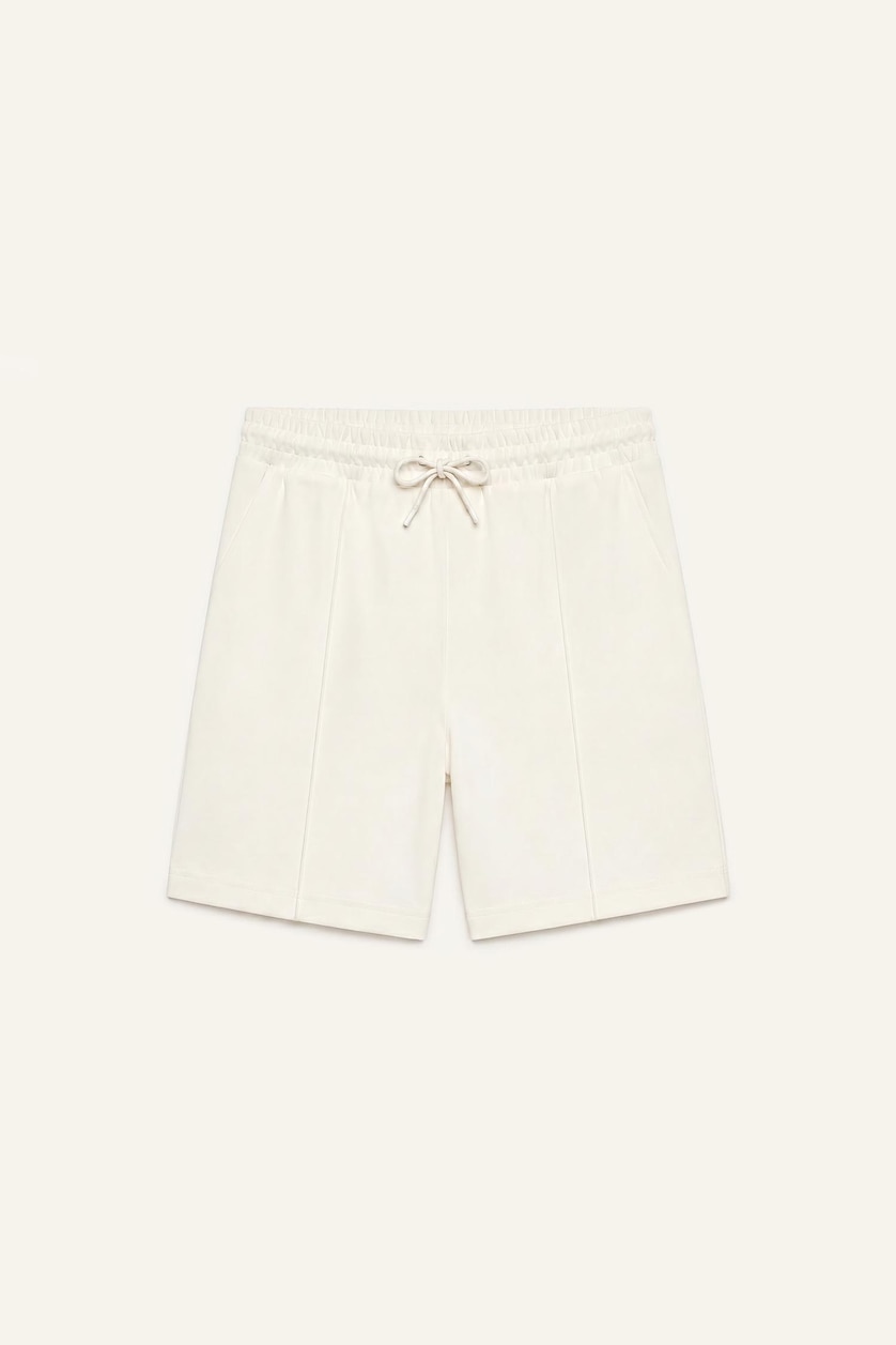 رجال بيج فاتح Regular Fit Regular Hem Shorts