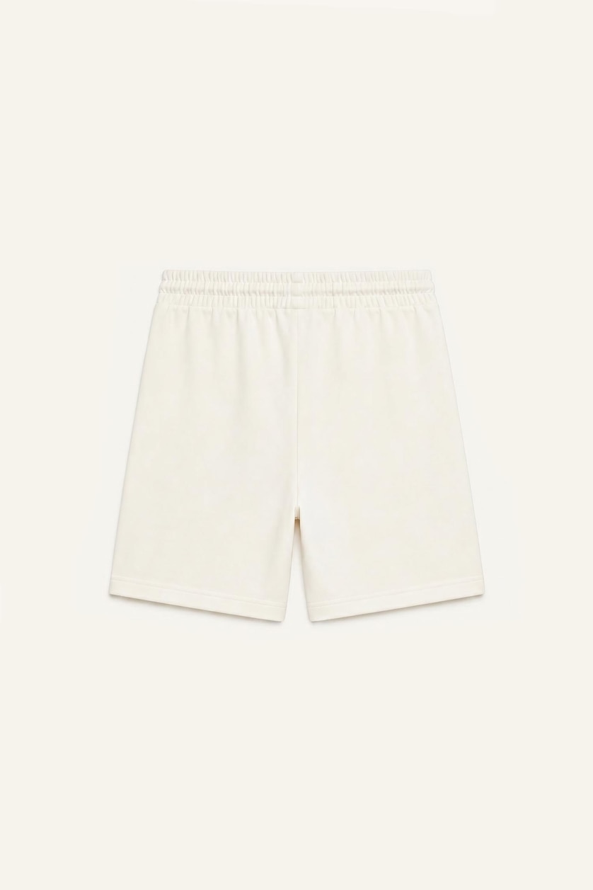 رجال بيج فاتح Regular Fit Regular Hem Shorts