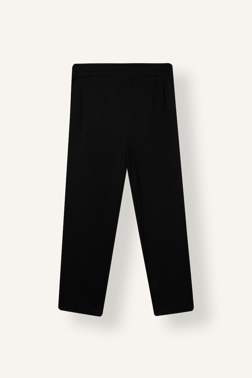 HOMME Noir Pantalon de survêtement à poches et jambe droite Coupe décontractée