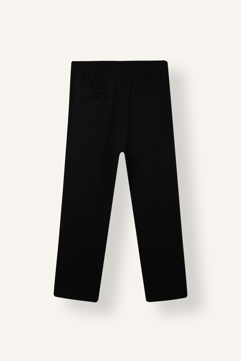 HOMME Noir Pantalon de survêtement à poches et jambe droite Coupe décontractée