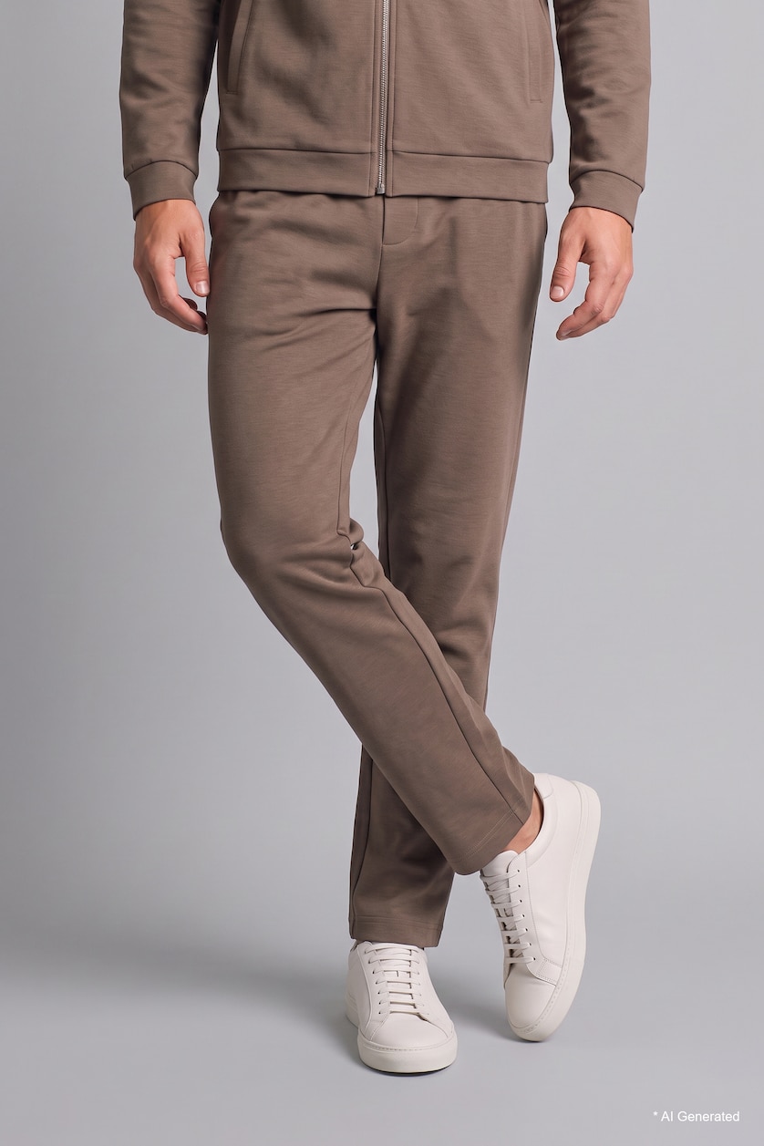 Men Light Brown Relax Fit Trousers