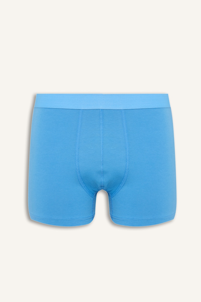 Erkek Lacivert Esnek Belli Desenli 3'lü Boxer