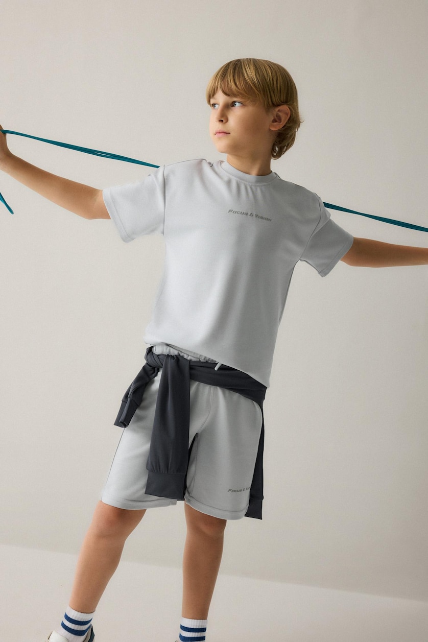 Young Boys - Teen Boys Light Grey Oversize Fit Shorts
