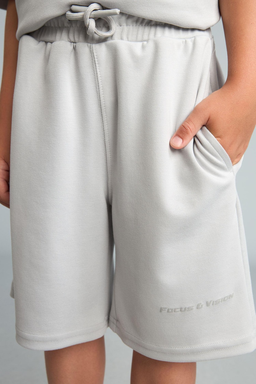 Young Boys - Teen Boys Light Grey Oversize Fit Shorts