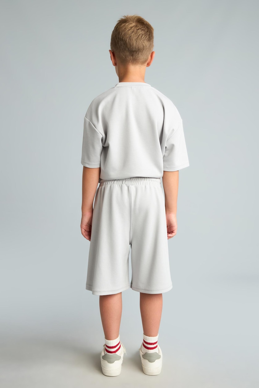 Young Boys - Teen Boys Light Grey Oversize Fit Shorts