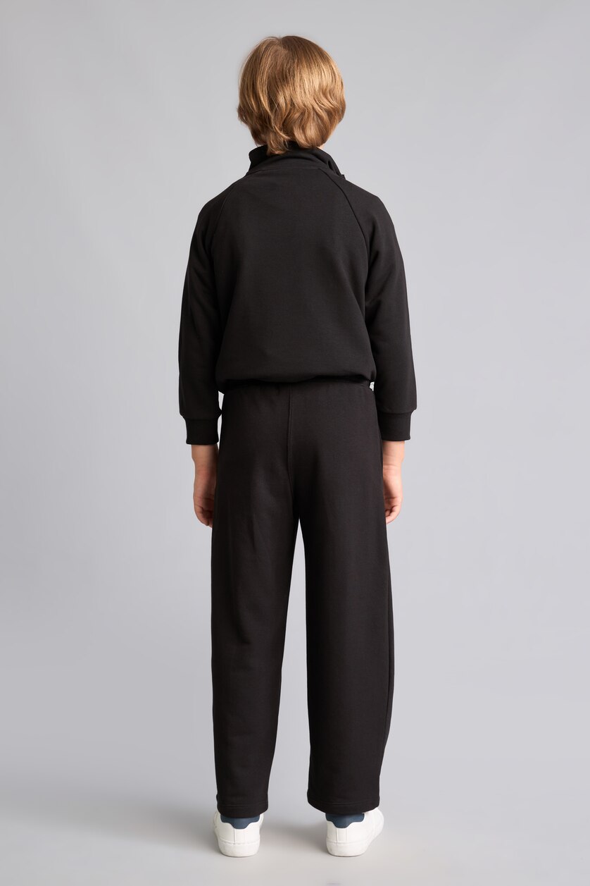 أولاد أسود Boy Barrel Fit Black College Print Sweatpants