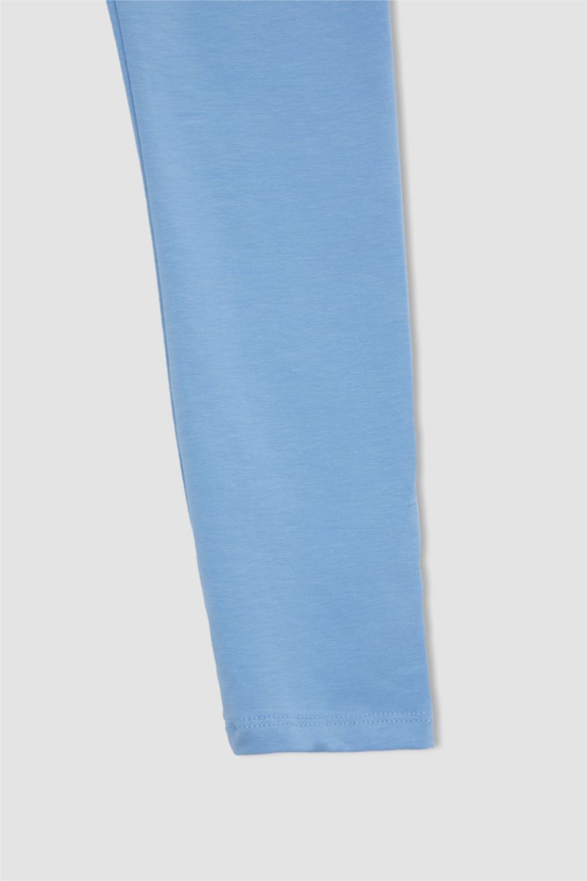 GIRLS & TEENS Blue Girl Slim Fit Ankle Leggings