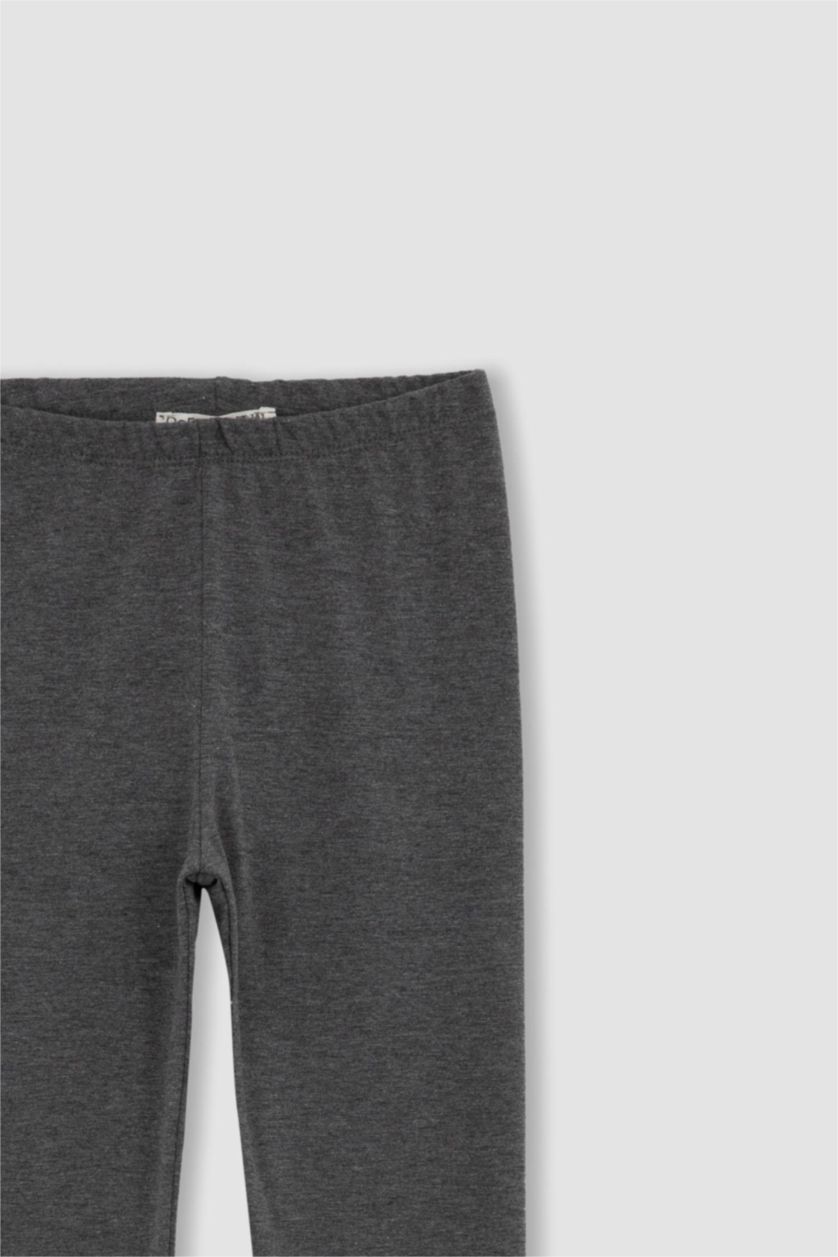 Girls & Teens Anthracite Melange Girls Long Length Leggings