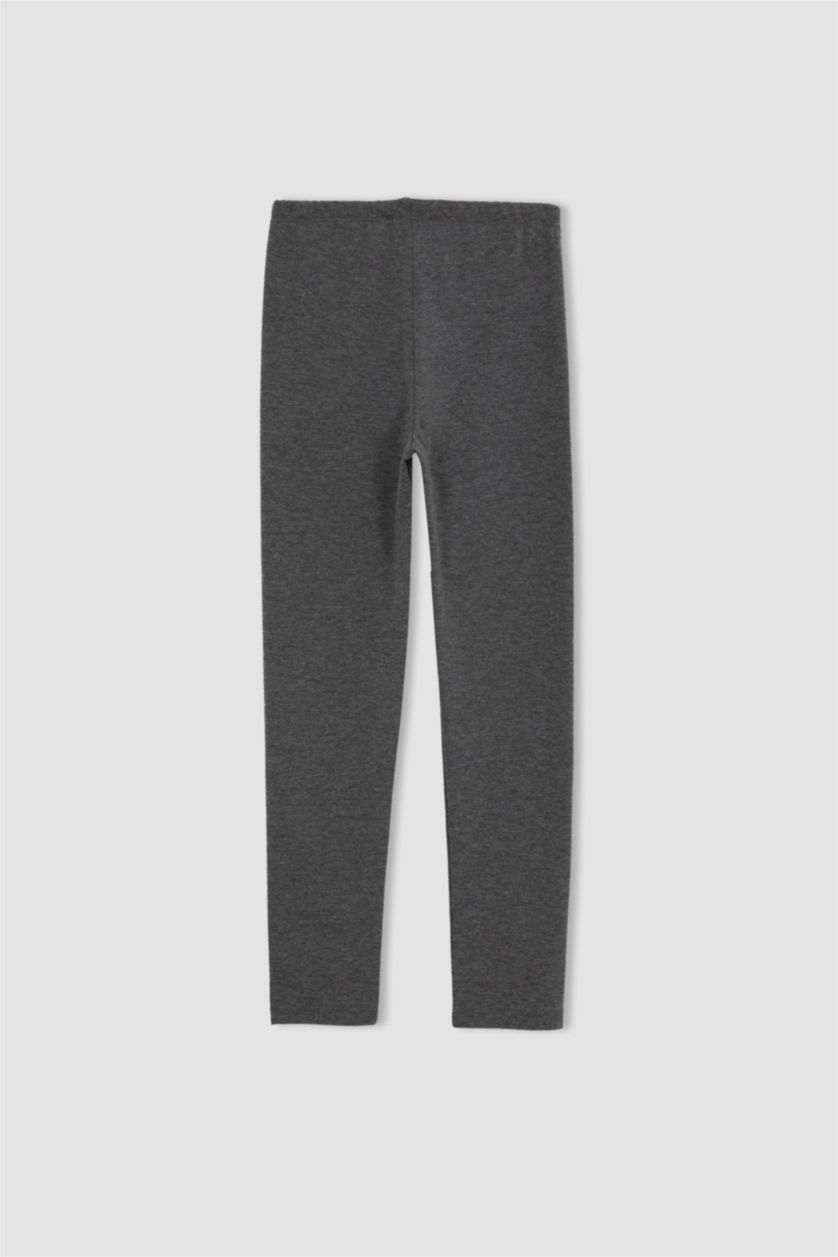 Girls & Teens Anthracite Melange Girls Long Length Leggings