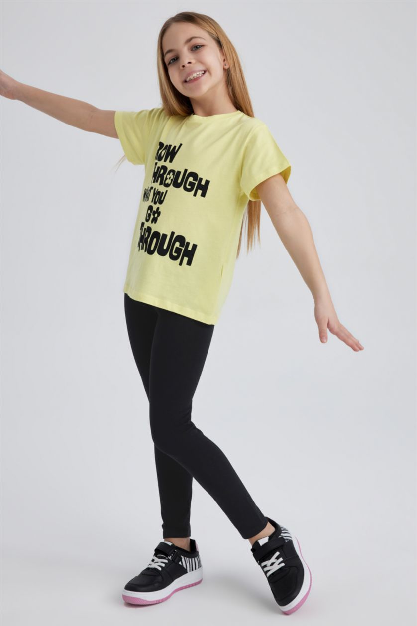 Девочки и подростки Черный Леггинсы для девочек