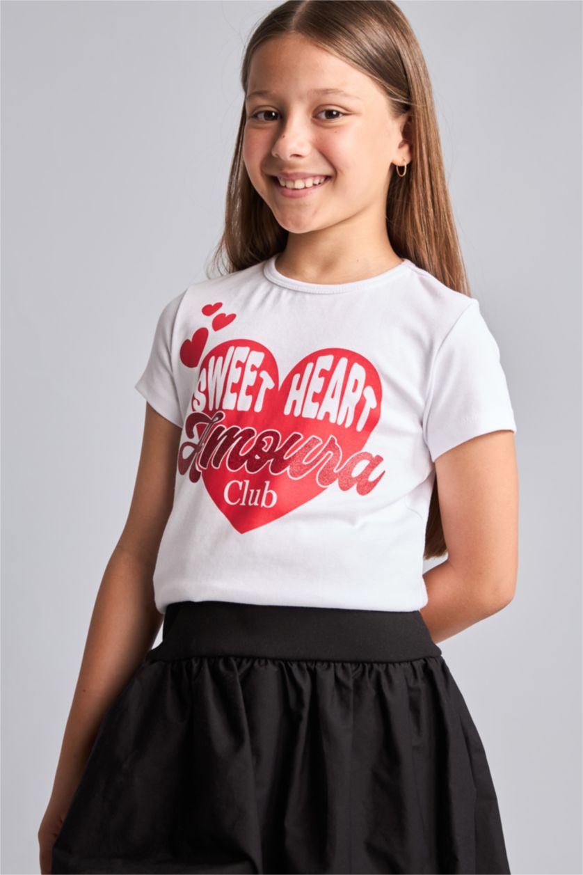 Young Girls - Teen Girls White Short Sleeve T-Shirt
