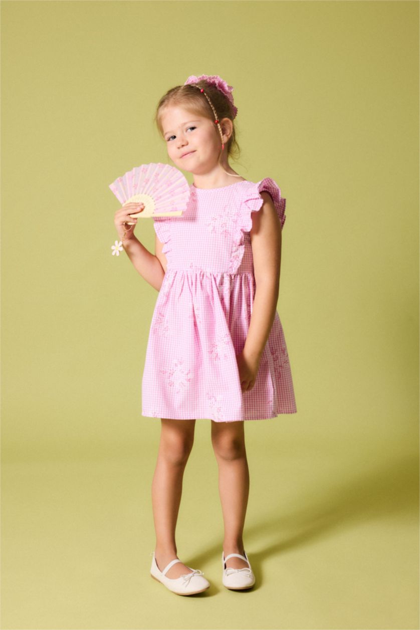 BABY GIRL Pink Baby Girl Sleeveless Poplin Pink Dress