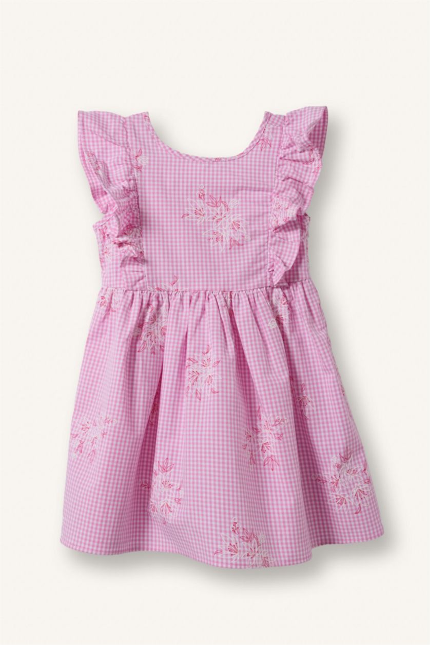 BABY GIRL Pink Baby Girl Sleeveless Poplin Pink Dress