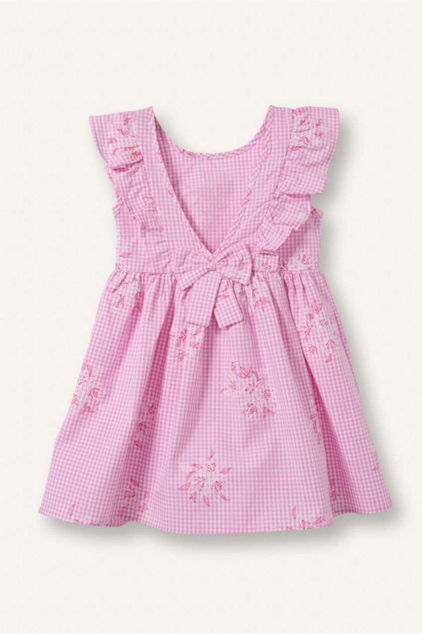 BABY GIRL Pink Baby Girl Sleeveless Poplin Pink Dress