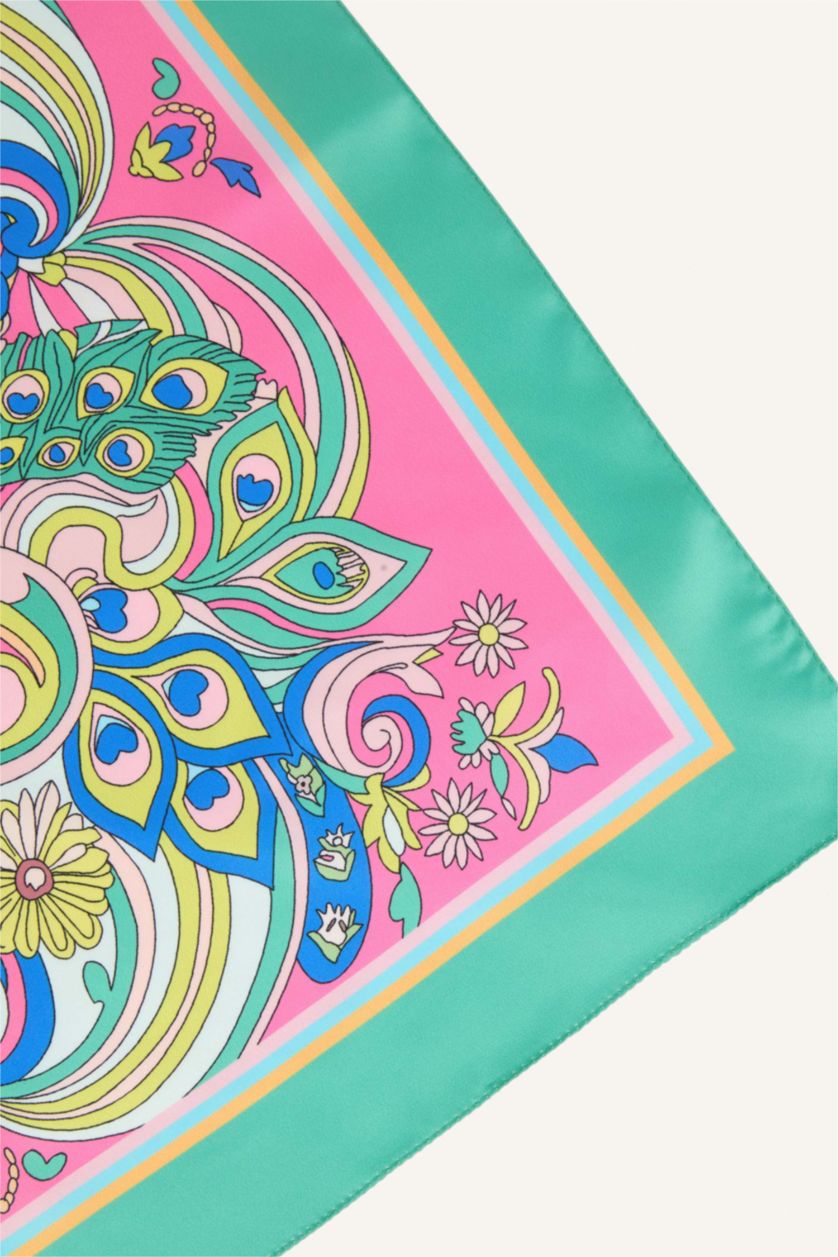 نساء أخضر سكارف نسائي منقوش