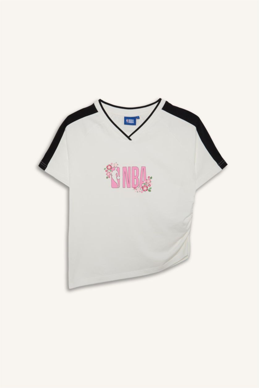 حريمي بيج فاتح Relax Fit Short Sleeve T-Shirt