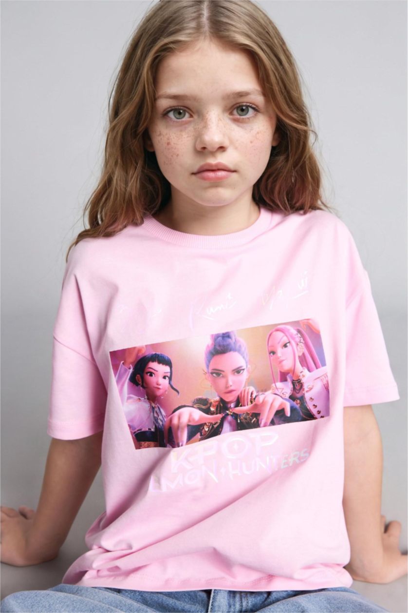 GIRLS & TEENS Light Pink Oversize Fit Short Sleeve T-Shirt