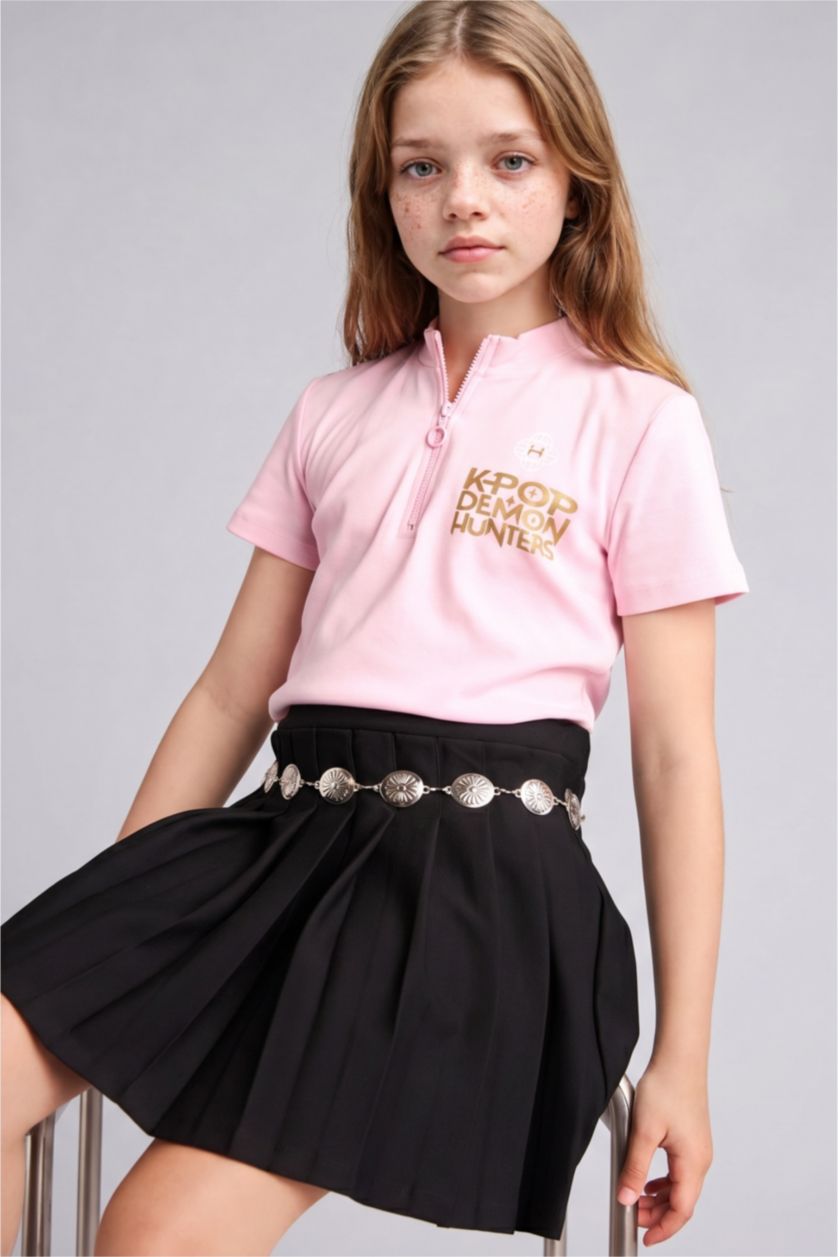 Young Girls - Teen Girls Light Pink Short Sleeve T-Shirt