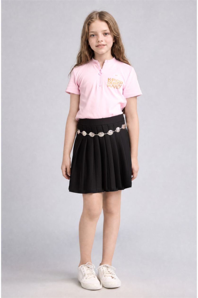 Young Girls - Teen Girls Light Pink Short Sleeve T-Shirt