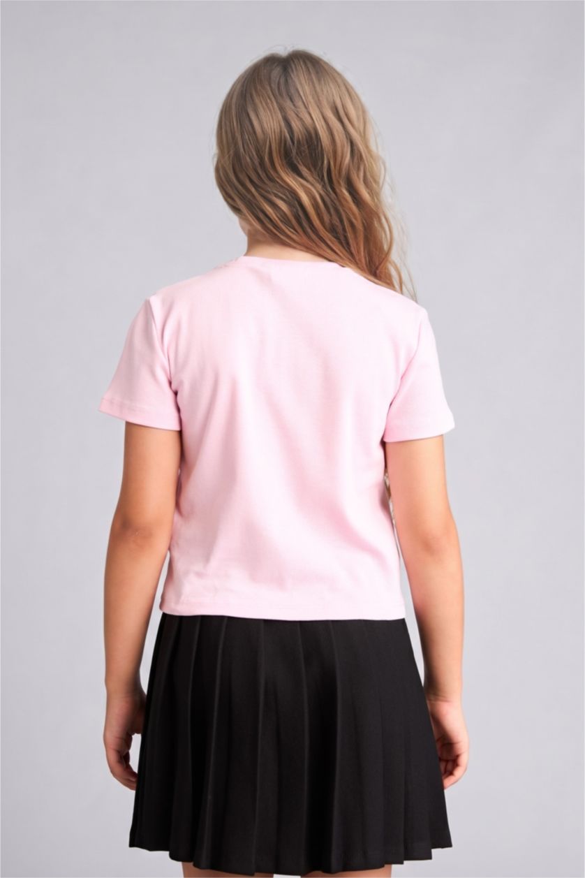 Young Girls - Teen Girls Light Pink Short Sleeve T-Shirt