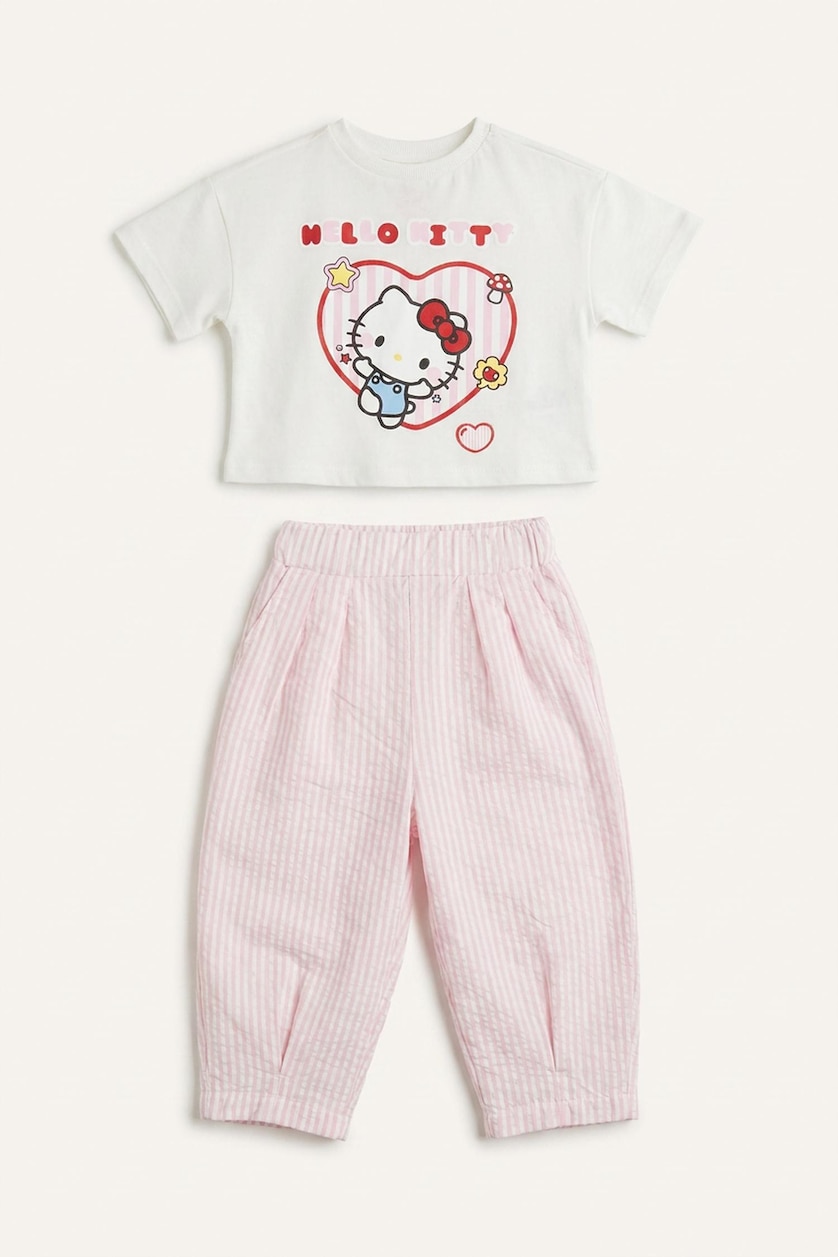 Baby Girls Pink Baby Girl Hello Kitty 2 Piece Set