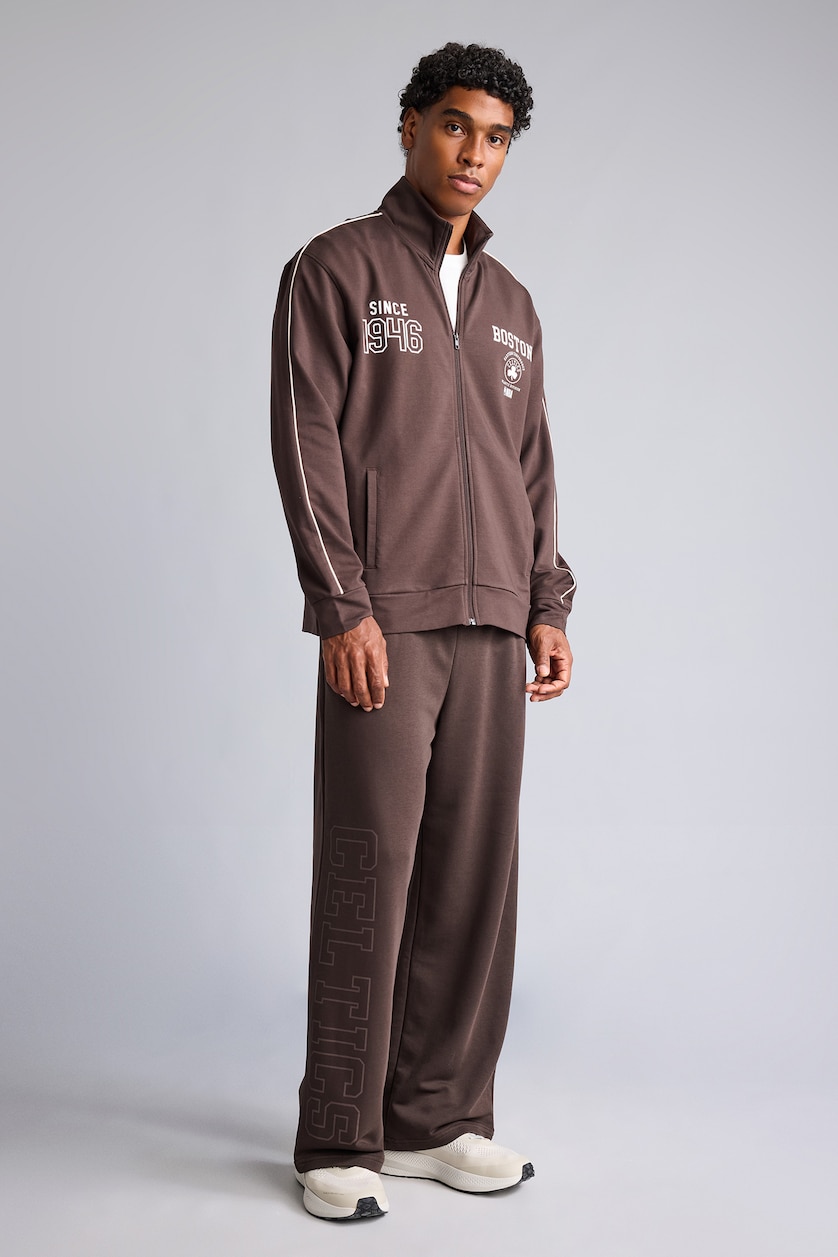 Men Brown Baggy Fit Thick Sweatshirt Fabric Jogger
