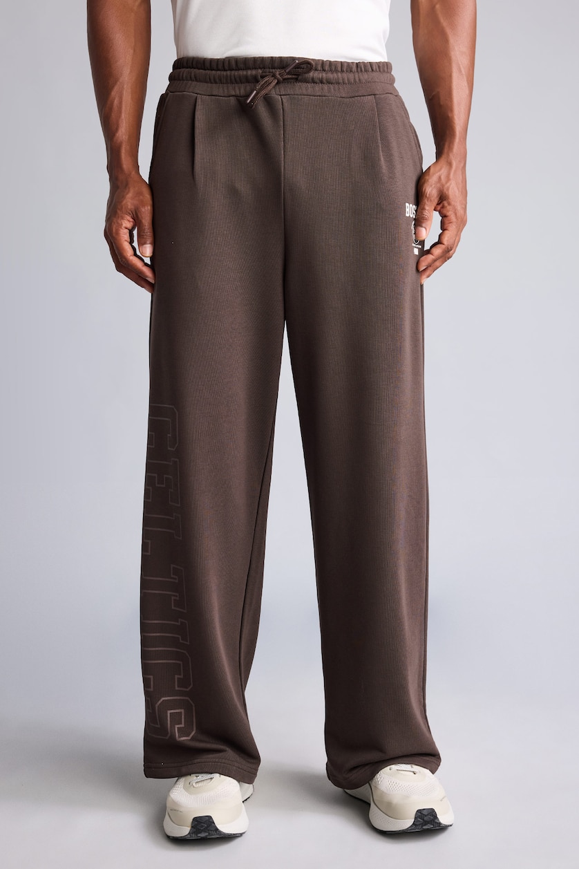 Men Brown Baggy Fit Thick Sweatshirt Fabric Jogger