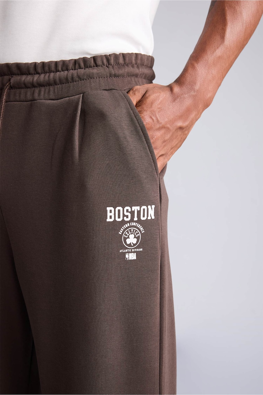 Men Brown Baggy Fit Thick Sweatshirt Fabric Jogger