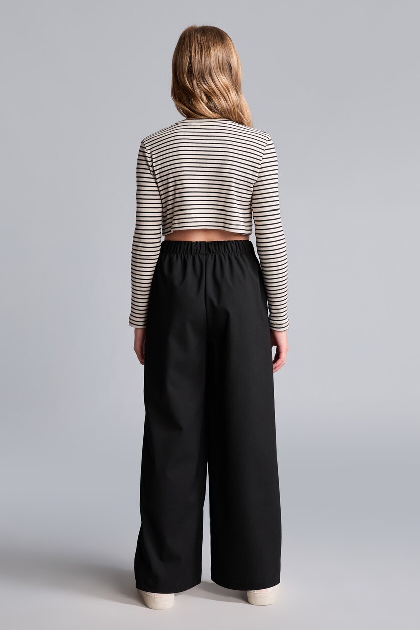 GIRLS & TEENS Black Girl Wide Leg Black Trousers