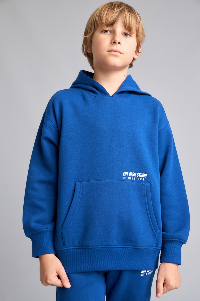 Boys & Teens Royal Boy Regular Fit Slogan Print Soft Lined Thick Sweatshirt