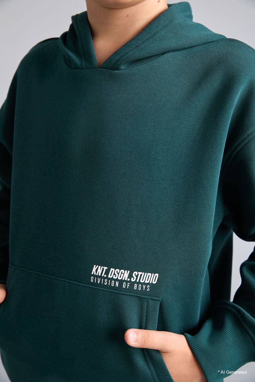 DJEM & ADOLESHENTË Dark Green Boy Regular Fit Heavy Fabric Sweatshirt