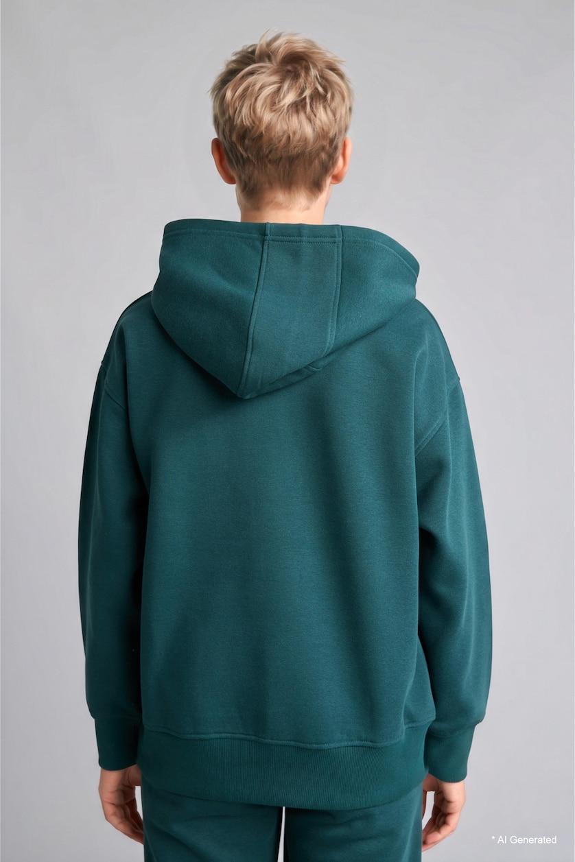 DJEM & ADOLESHENTË Dark Green Boy Regular Fit Heavy Fabric Sweatshirt