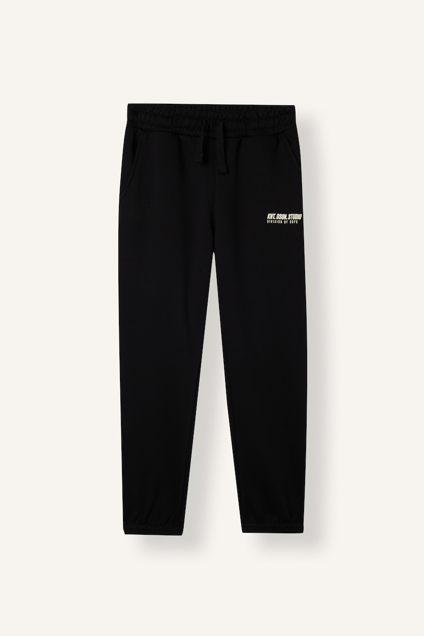 DJEM & ADOLESHENTË Black Boy Heavy Fabric Elastic Legs Joggers