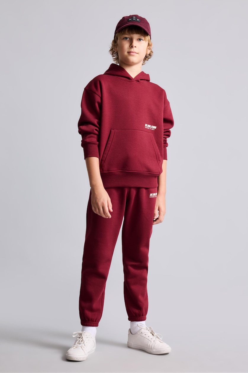 Erkek Çocuk - Genç Erkek Bordo Baskılı Jogger Eşofman Altı Erkek Çocuk