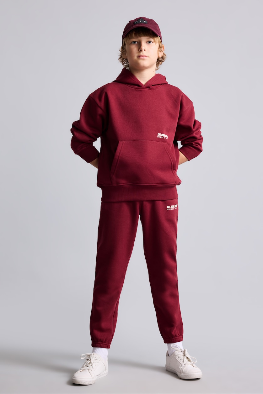 Erkek Çocuk - Genç Erkek Bordo Baskılı Jogger Eşofman Altı Erkek Çocuk