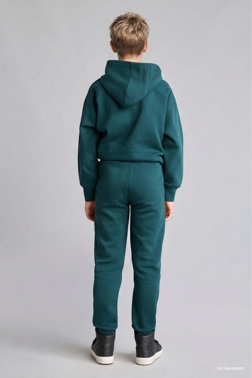 DJEM & ADOLESHENTË Dark Green Boy Heavy Fabric Elastic Leg Jogger Sweatpants