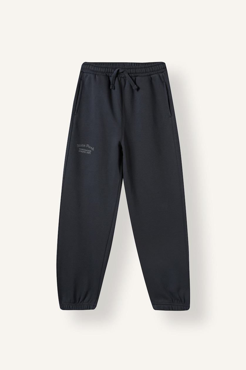 Boys & Teens Anthracite Boy Balloon Fit Heavy Fabric Elastic Waist Sweatpants