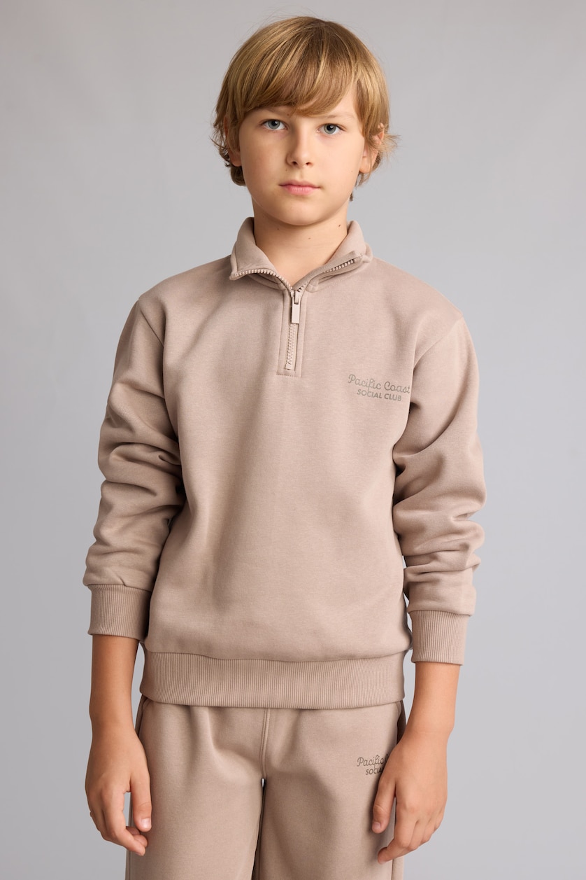 Boys & Teens Vison Boy Regular Fit High Neck Soft Lined Thick Fabric Sweatshirt